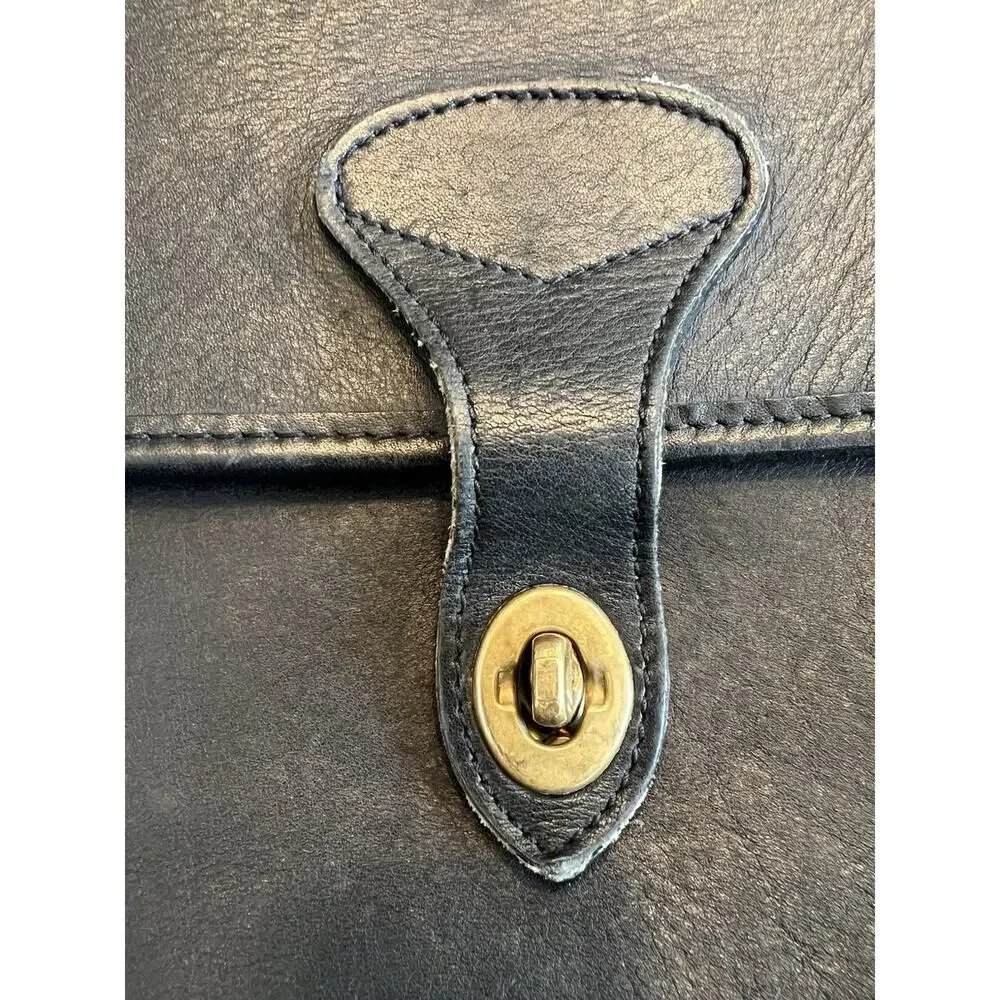 Jack Georges University Professional Leather Briefcase Messenger Bag USA VTG
